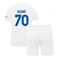 Billiga Inter Milan Alexis Sanchez #70 Barnkläder Borta fotbollskläder till baby 2023-24 Kortärmad (+ Korta byxor)